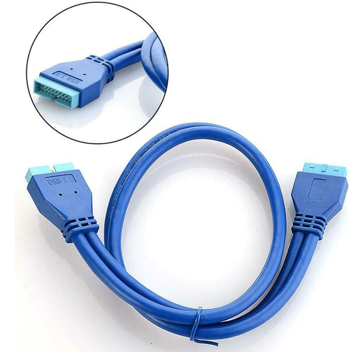 USB 3,0 материнская плата 20 Pin гнездо «Папа-мама» удлинитель Кабель H-best