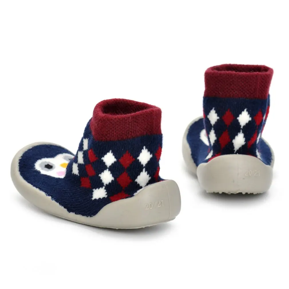 Cute Cartoon Children Floor Shoes Soft Anti-slip Toddler Baby Shoes Casual Fashion Autumn Winter Warm Shoes