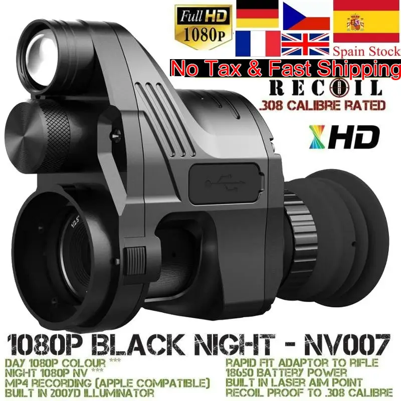 

PARD NV007 Infrared IR Night Vision Scope 1080P HD Night Vision Optics Wild Game Video Camera Scopes Night Hunting Rilfe Scope