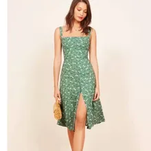 Реформация женская летняя Европа и Америка французский печатных однобортный камзол шифоновое платье с подкладкой