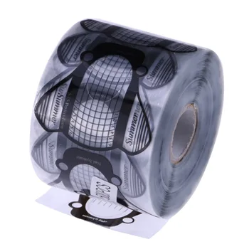 

1 Rolls of 500pcs Nail Art Extended Paper Tray PVC Self-adhesive Acrylic UV Gel Manicure Extension Holder