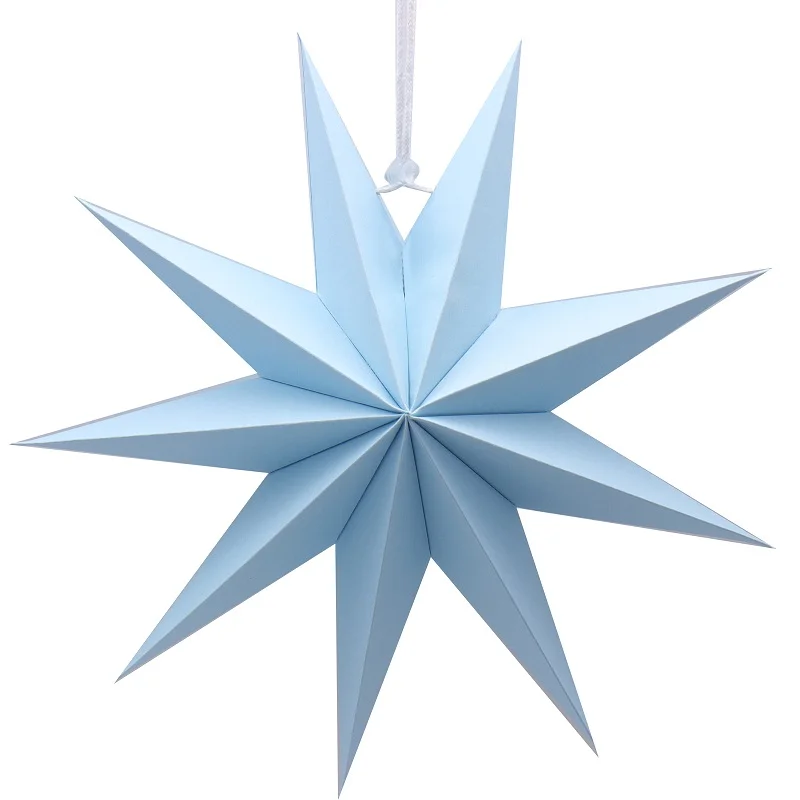 blue 1 шт. 27 см 3D углы бумаги звезда Висячие многоразовые Рождественская вечеринка дерево орнамент дома вечерние свадебные спальня стены DIY украшения - Цвет: blue