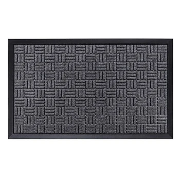 

Low Profile Door Mat, Non-Slip Welcome Mat Entrance Carpet, Easy to Clean, Grey