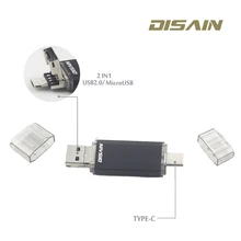Disain – clé USB OTG 3 en 1, support à mémoire de 64 go, lecteur flash multifonction de Type C, stockage externe, pour ordinateur Android