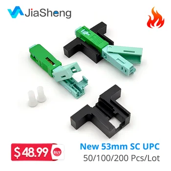 

UNIKIT SC APC Fast Connector Single-Mode Connector FTTH Tool Cold Connector Tool Fiber Optic Fast Connector 53mm