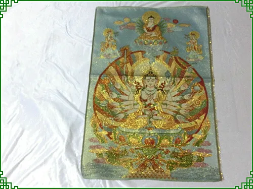 Las activades religiosas de las artesanatias Maha Cundi Buda Thangka