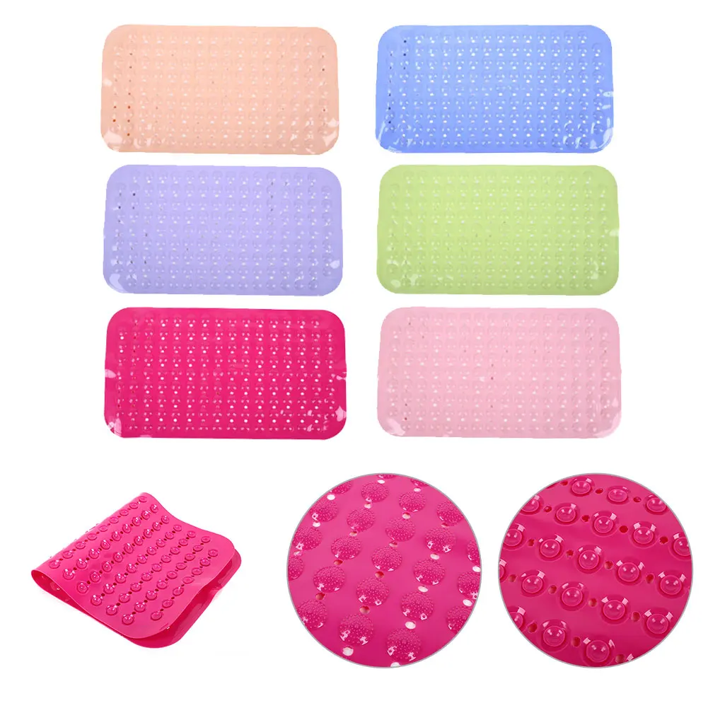 Mat Bathroom Shower Rug Rubber BUBBLE Extra Long 6 Colors Cups Water Absorbent Anti Non Slip Safety Suction