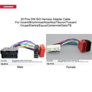 

20 Pins DIN ISO Harness Adapter Cable For HYUNDAI Accent/Brio/Amica/Atos/Atoz/Tiburon/Tuscani/Coupe/Elantra/Equus/Centennial/TB