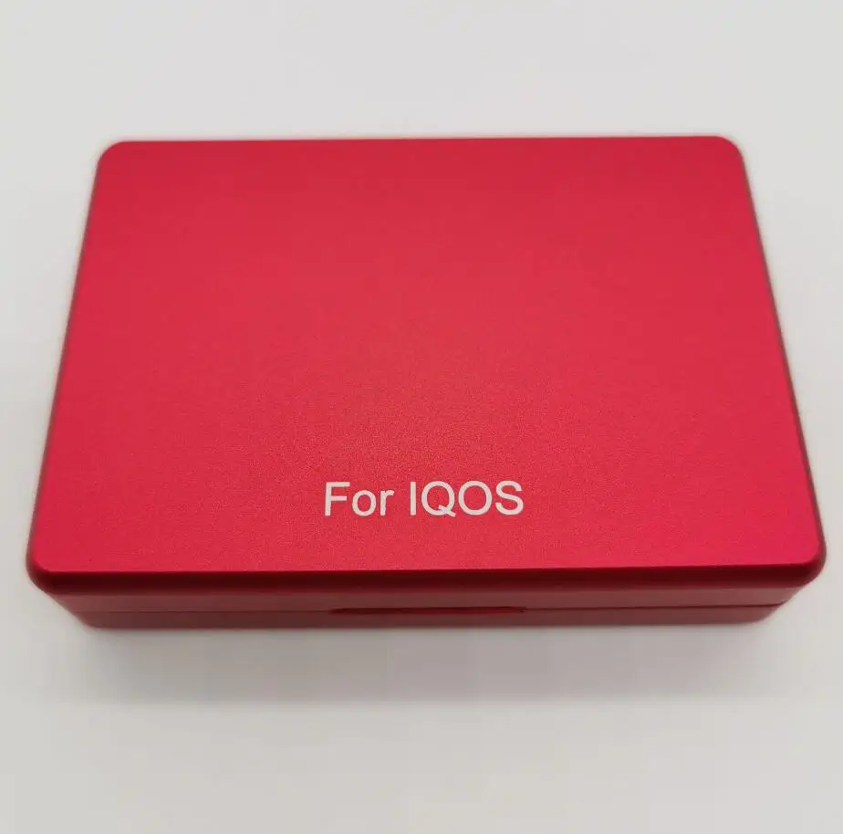 Дизайн коробка для сигарет из алюминиевого сплава для IQOS для LIL коробка для хранения сигарет ментальный чехол - Цвет: Красный
