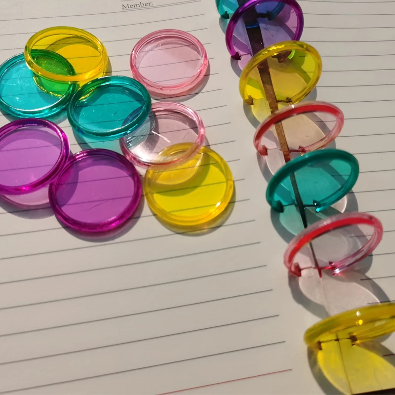 30PCS 35MM New Plastic Binding Rings Loose-leaf Binding Buckle 360 Degree DIY Notebook Rotating Disc Office Supplie
