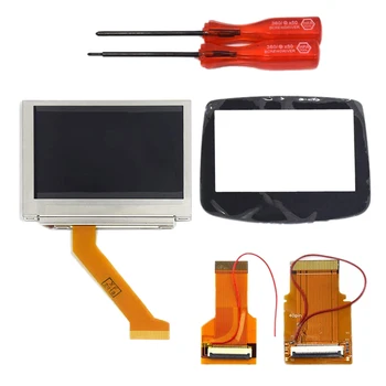 

MOD LCD Backlight Kit 32 Pin+40 Pin GBA SP AGS-101 Backlit Screen with Glass Screen Lens Panel for Gameboy Advance