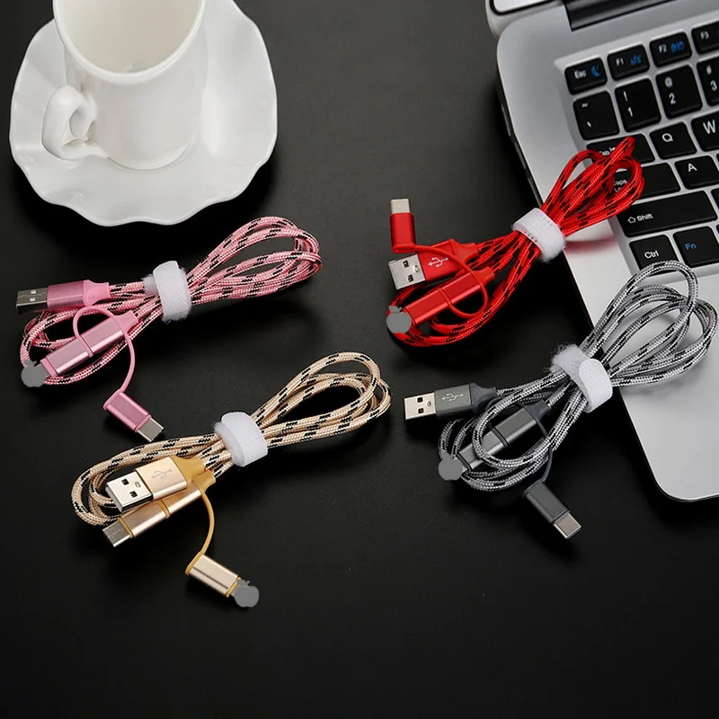 1 м кабель для мобильного телефона Micro USB кабель usb type C кабель type-C Зарядка для samsung Xiaomi huawei USB осветительный провод