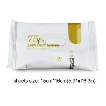 

Protable 75% Alcohol Disinfectant Detergent Wet Wipes Single Use Bactericidal