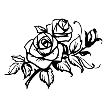 Dazzling Blooms Of Roses And Leaves Auto Racing Vinyl Car Decal For Uncovering Motorcycle Helmet Logo Art Mural FA344