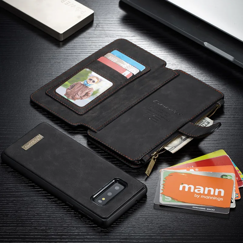 

For Samsung Galaxy S7 Edge Note10 S8 S9 S10 Plus E 5G Multifunction Retro Leather Flip Wallet Phone Bag Case For Galaxy Note 9 8