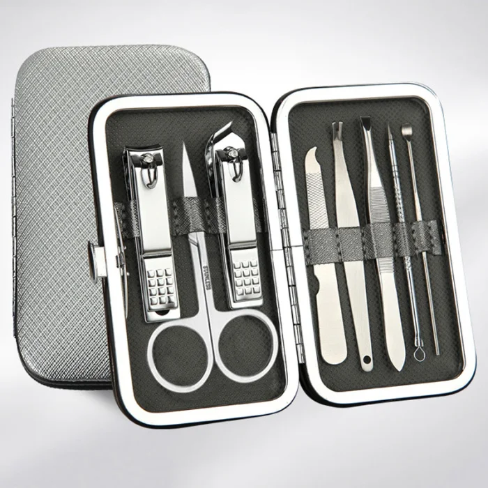 8 шт инструментов для ногтей набор зажимов Нержавеющая сталь ногтей ножницы, кусачки Резак Триммер ноготь для маникюра, ногти для ног "францзуский маникюр" MH88