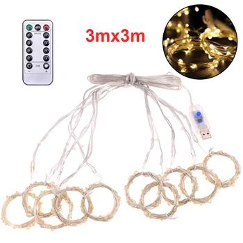 

USB Powered Home Decoration LED String Light Garden Remote Control Wedding Bedroom Curtain Romantic Patio Indoor Outdoor Garland