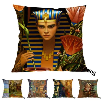 

Ancient Egypt Civilization painting Art Photographs Cushion Covers Home sofa Decorative 45*45CM Cushion Cover Pillow