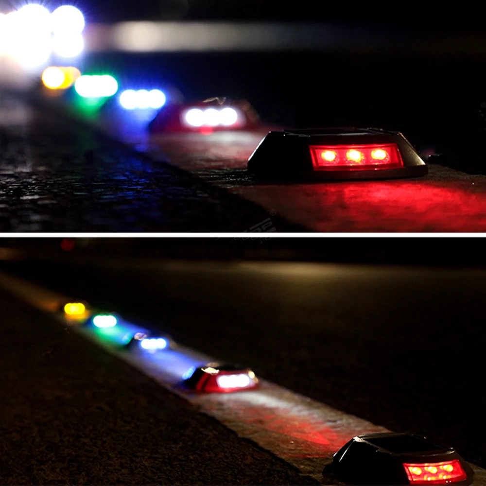 Solar Step Lights Solar Deck Lights 6 LED Dock Driveway for Walkway Stair and Step Cast Aluminum solar ground lights