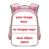 Custom Your Image Logo Name Backpack 13 Inch Cartoon kindergarten Backpacks Boys Girls Children School Bags Kids Book Bag Gift ► Photo 2/6