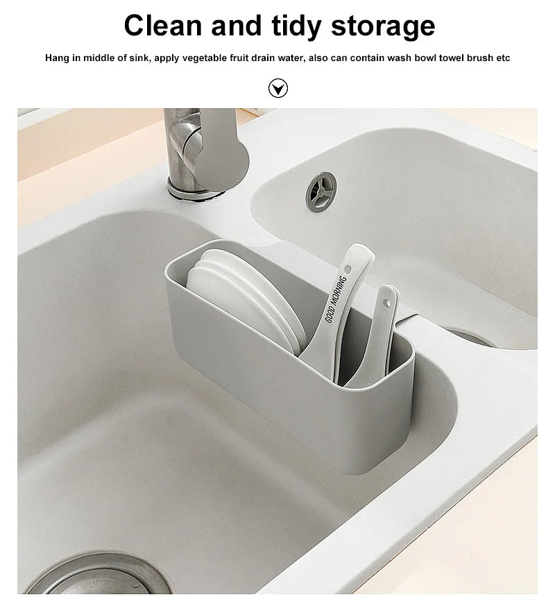 Hot Sale Hanging Sink Drain Basket Saving Space Kitchen Waste Storage