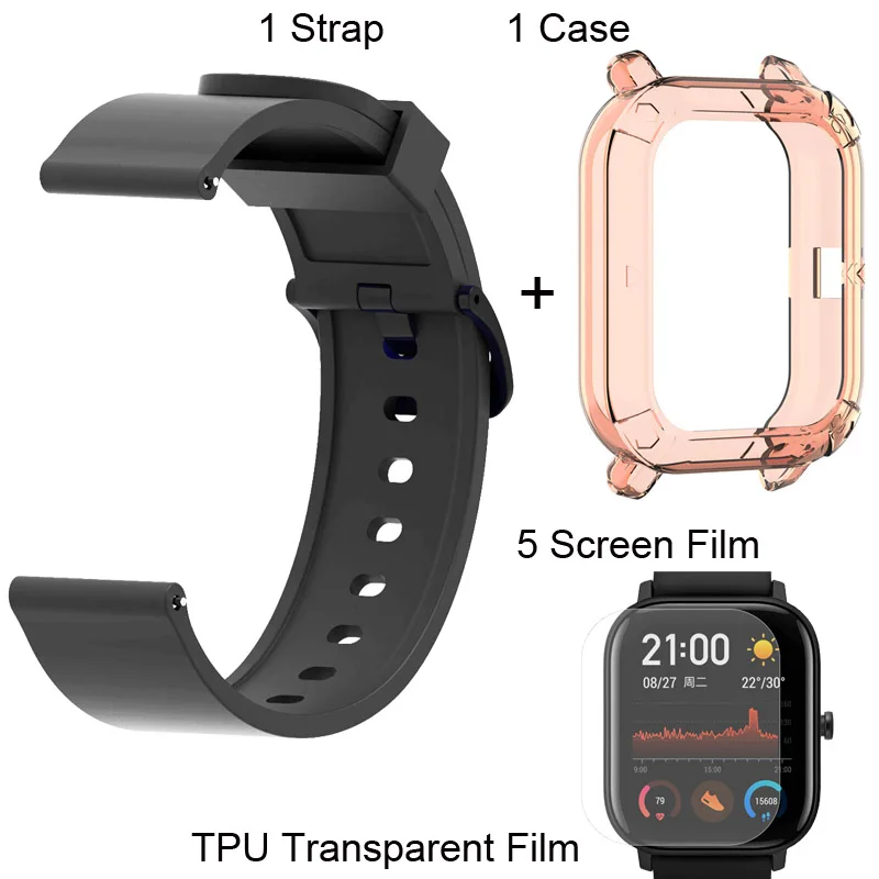 Package 14 Amazfit GTS защитный браслет чехол пленка для экрана для Xiaomi Huami Amazfit GTS ремешок для часов защитный чехол s Smartwatch пленка для экрана - Цвет: Package 14