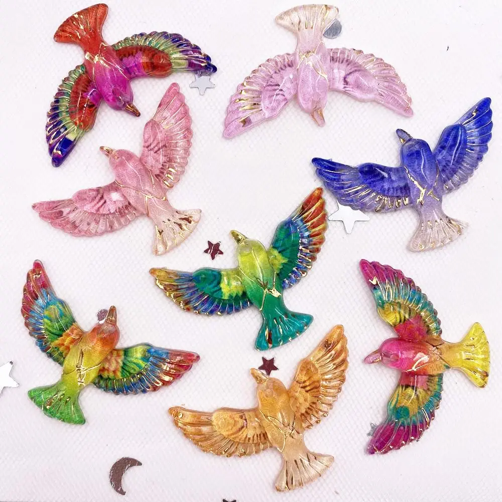 New Shiny Colorful Bird Flatback Rhinestone Appliques DIY 1 Hole Bead Wedding Decoration Home Craft Christmas Gift OD01 | Дом и сад