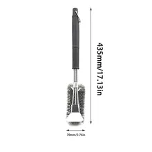 Горячая трехголовая нержавеющая сталь щетка для чистки барбекю щетка для барбекю