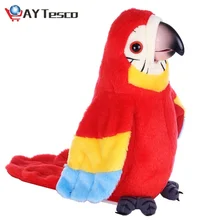 Electric Talking Parrot Plush Toy Cute Speaking Record Repeats Waving Wings Bird Stuffed Plush Toy Kids Birthday Gift squids