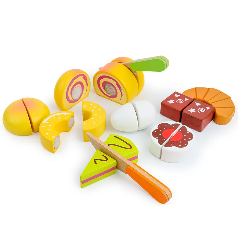 

Early Childhood Educational Learning Slicer Fruit & Vegetable Toy Model Bread Slicer Chocolate Steak Cake Play House
