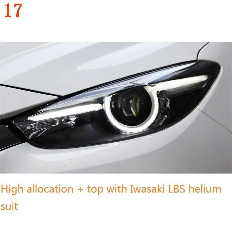 Neblineros Led Para Авто дневные ходовые Боковые указатели поворота передние противотуманные фары автомобильные фары в сборе для Mazda Axela