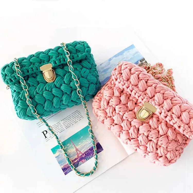Diy Handmade Bag Basket Polyester Knitting Crochet Tshirt Yarn 6