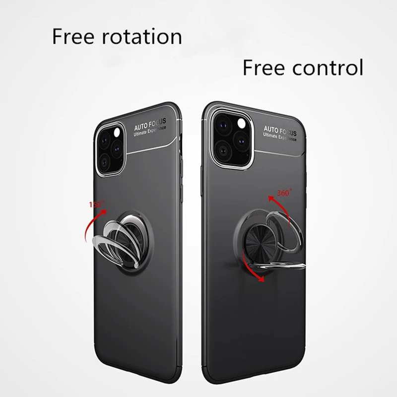 Новинка, чехол для iPhone 11, автомобильный Магнитный кольцевой кронштейн, Силиконовый противоударный ТПУ чехол для iPhone 11/11 Pro/11 Pro Max