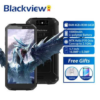 

Blackview BV9500 Plus Mobile Phone Android 9.0 Octa Core 5.7" Helio P70 4GB RAM 64GB ROM IP68 Waterproof 4G Smartphone NFC OTG