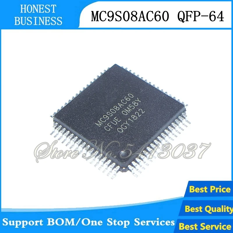 10 шт. MC9S08AC60 MC9S08AC60CFUE MC9S08AC60 CFUE QFP-64