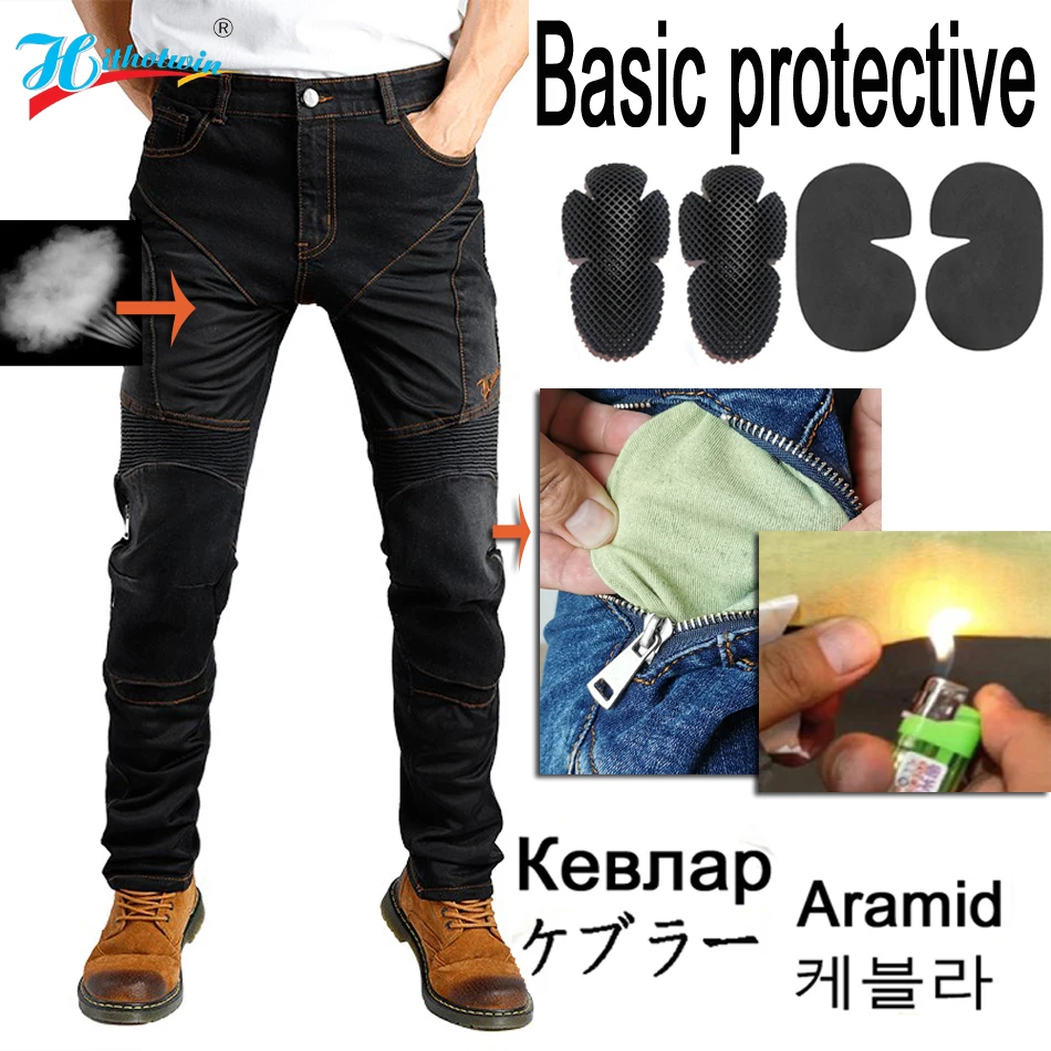 New WOLFRIDER riding waterproof motorcycle rider jeans For Halley anti-fall pants motorcycle racing can protective gear