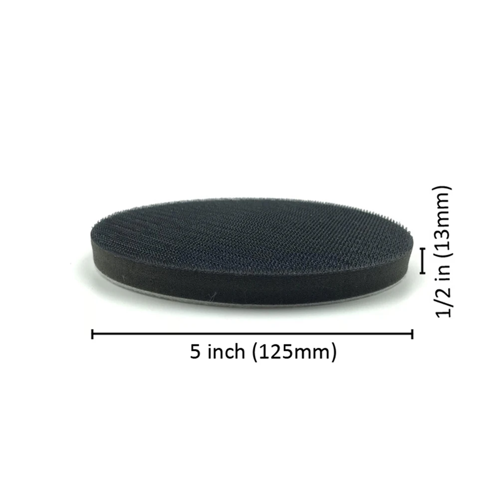 5 Inch 125mm Aluminum Oxide Dry Hook and Loop Sanding Discs + 5/16-24 Thread Backing Pad + Soft Sponge Buffering Pad 22Pcs/Set