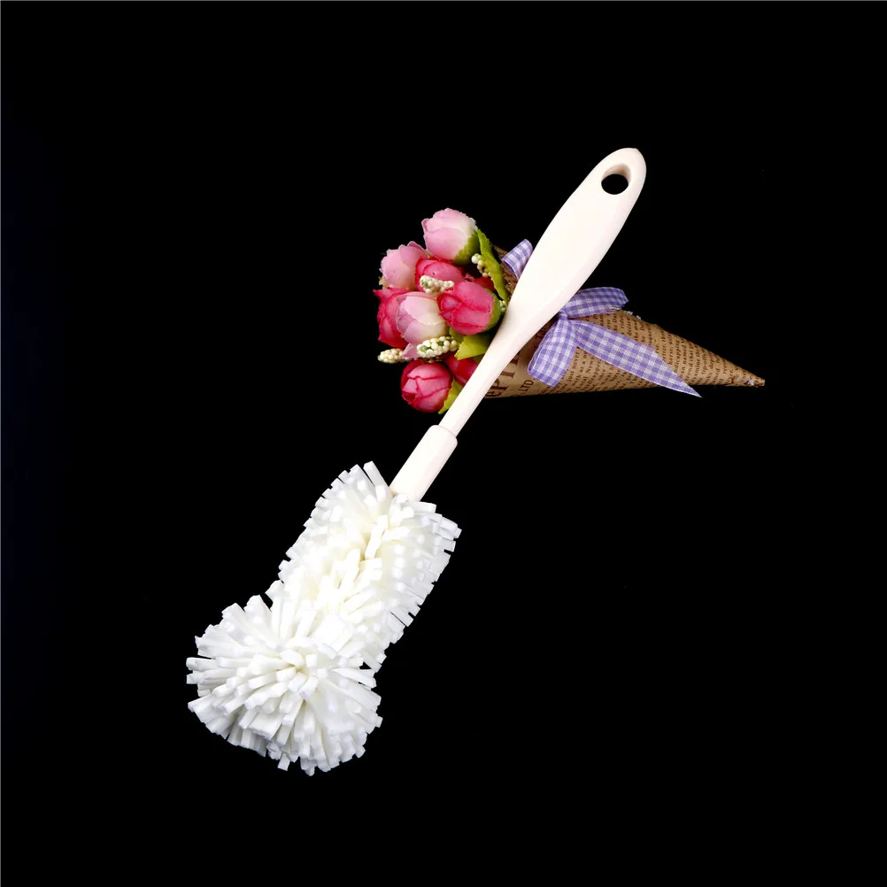 New Sponge Wash Cup Brush Cleaner White Baby Milk Bottle Brush Drawing Bottle Glass Cup Brushes Easy To Clean
