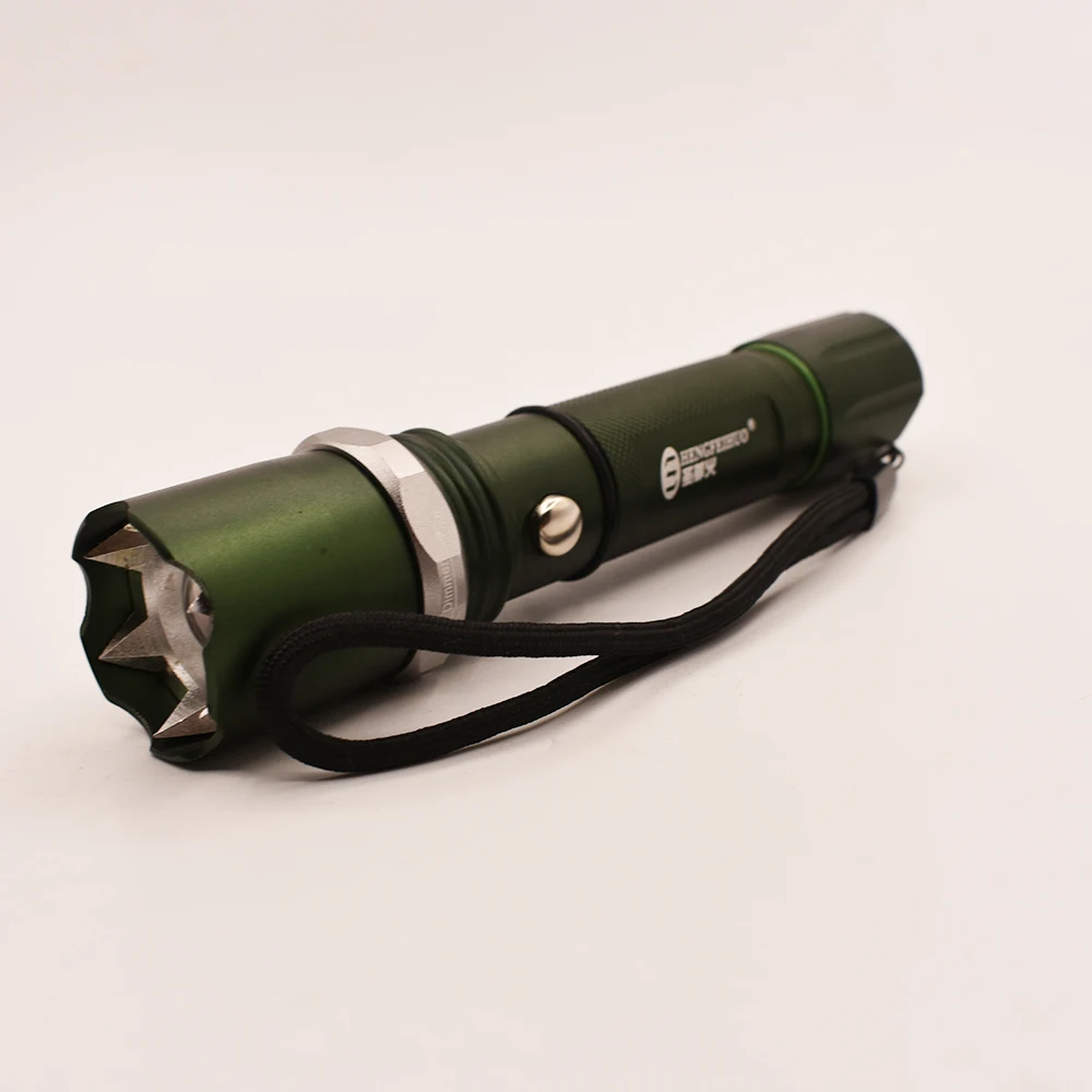 

Strong Bright LED Zooming Mini Flashlight Lotus Head with Prickly Head 3 Switch Modes Torch T6 18650 Battery for Camping Explori
