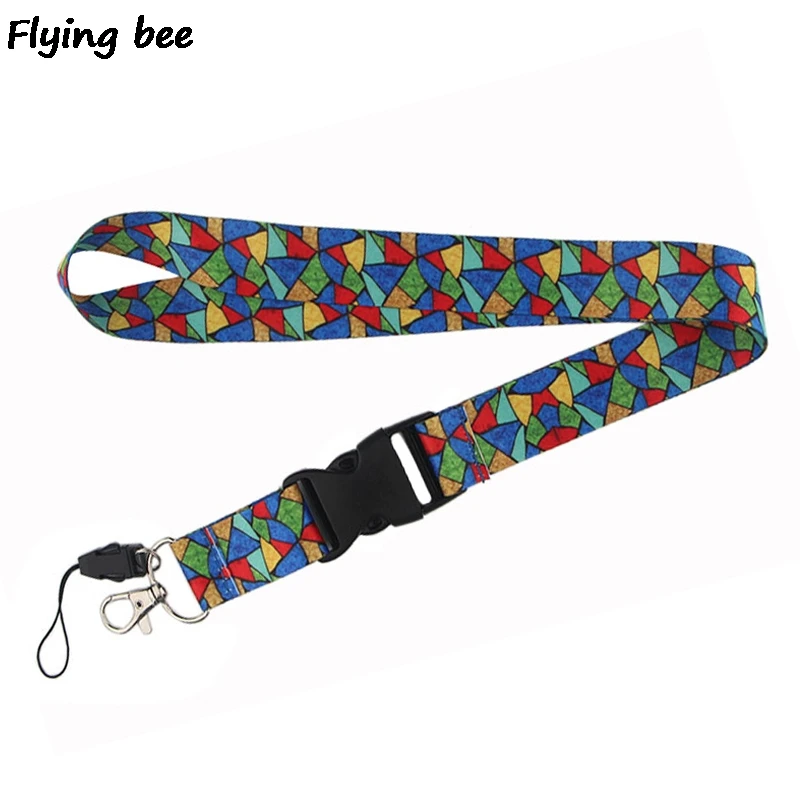 Flyingbee Colorful fashion Lanyard Phone Rope Keychains Phone Lanyard for Keys ID Card Cartoon Lanyards For Men Women X0463 flyingbee colorful fashion lanyard phone rope keychains phone lanyard for keys id card cartoon lanyards for men women x0463