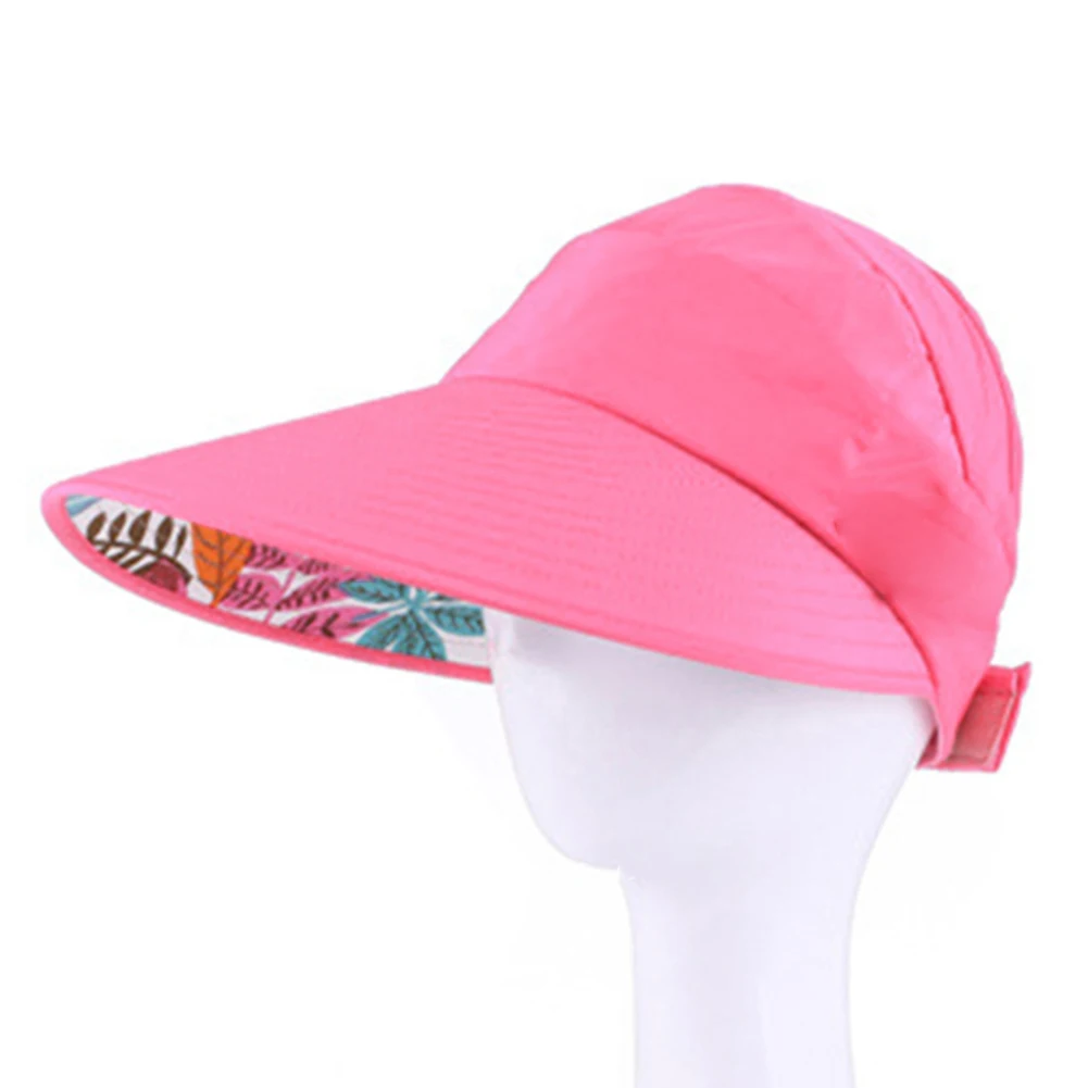 Hat Women autumn casual wild travel UV protection Korean version of the foldable sun protection sun hat visor hat - Цвет: Watermelon Red 2