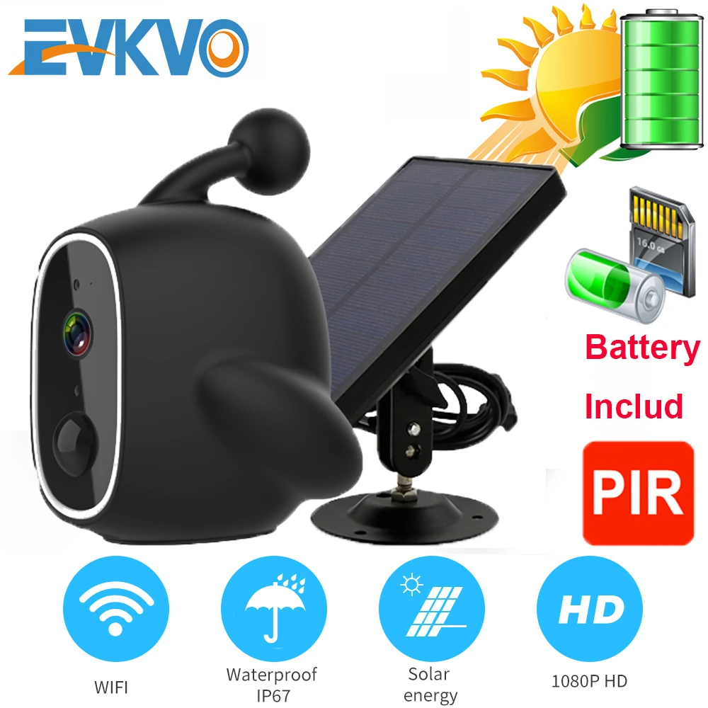 IP камера наружная с солнечной батареей Wi Fi 1080P|Камеры видеонаблюдения| |