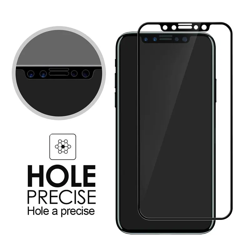 9H Full Cover Tempered Glass For iphone 8 X 4 4s 5 5s 5c SE 6 6s plus 7 7S 7plus Screen Protector Toughened Film Case Phone Bag