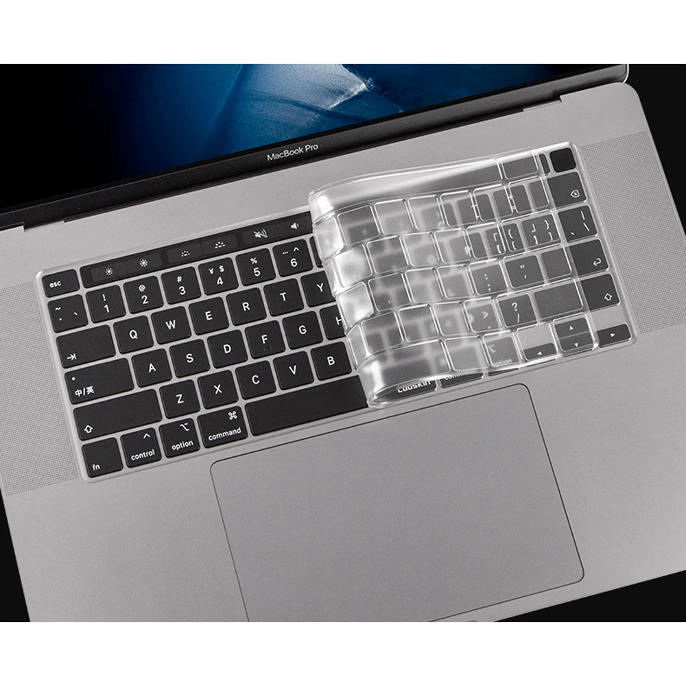 Прозрачный защитный силиконовый чехол для клавиатуры из ТПУ Macbook Air A1465 12 A1534 Pro A1502