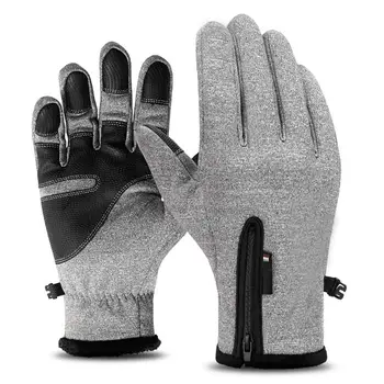 

Unisex Full Fingers Winter Fleece Gloves Touch Driving, Snowboard, Ski Wrist Screen Waterproof Driving Gloves