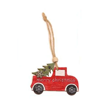 

Christmas Wooden Pendant/Small Animal Car Pendant/Cartoon Car Shape Christmas Tree Ornaments/Christmas Atmosphere Decor