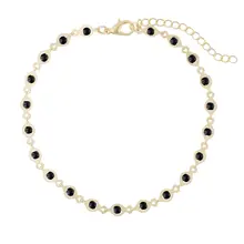 Европа и Америка новые продукты Горячая Распродажа масло падение ножной браслет Японский Корейский простой ножной браслет сплав круглый браслет на ногу из бисера Fc048