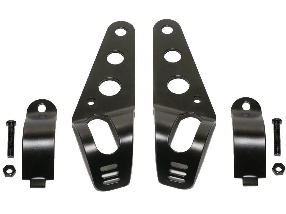 2 Pcs Replacement Headlight Bulbs Brackets, Motorcycle Repair Part - Black
