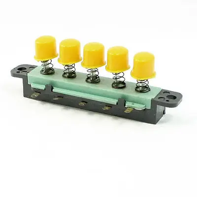 

Yellow Plastic Cap 5 Position Keys Interlock Push Button Switch 250VAC 1 Amp
