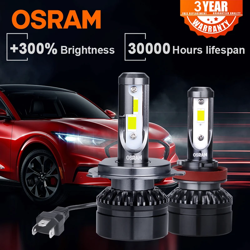 OSRAM H7 светодиодные лампы 12 В 6000K белые Противотуманные фары 9012 HIR2 HB2 9005 9006 HB3 HB4
